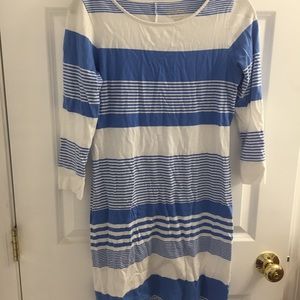 blue and white striped Lilly Pulitzer dress